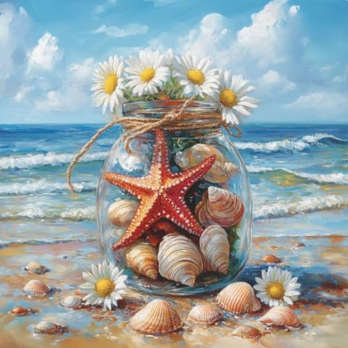 Diamond Painting Erwachsene Blume, Diamant Painting Bilder Strand, 5D Diamond Art Eckige Steine, DIY Strass Stickerei Kreuzstich Kunst Bastelset für Zimmer Wanddeko, Geschenke für Frauen 40x40 cm I-0 Diamond Painting Erwachsene Blume, Diamant Painting Bilder Strand, 5D Diamond Art Eckige Steine, DIY Strass Stickerei Kreuzstich Kunst Bastelset für Zimmer Wanddeko, Geschenke für Frauen 40x40 cm I-0 von JIANFREY