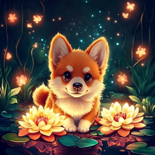 Diamond Painting Erwachsene Hund, Diamant Painting Bilder Blume, 5D Diamond Art Eckige Steine, DIY Strass Stickerei Kreuzstich Kunst Bastelset für Zimmer Wanddeko, Geschenke für Frauen 90x90 cm U-0 Diamond Painting Erwachsene Hund, Diamant Painting Bilder Blume, 5D Diamond Art Eckige Steine, DIY Strass Stickerei Kreuzstich Kunst Bastelset für Zimmer Wanddeko, Geschenke für Frauen 90x90 cm U-0 von JIANFREY