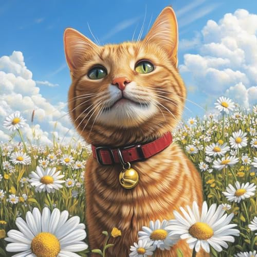 Diamond Painting Erwachsene Katze, Diamant Painting Bilder Tier, 5D Diamond Art Eckige Steine, DIY Strass Stickerei Kreuzstich Kunst Bastelset für Zimmer Wanddeko, Geschenke für Frauen 45x45 cm N-1 Diamond Painting Erwachsene Katze, Diamant Painting Bilder Tier, 5D Diamond Art Eckige Steine, DIY Strass Stickerei Kreuzstich Kunst Bastelset für Zimmer Wanddeko, Geschenke für Frauen 45x45 cm N-1 von JIANFREY