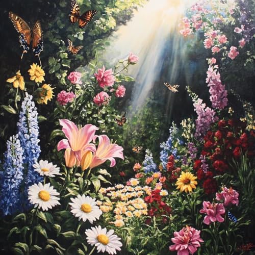 Diamond Painting Erwachsene Landschaft, Diamant Painting Bilder Blume, 5D Diamond Art Eckige Steine, DIY Strass Stickerei Kreuzstich Bastelset für Zimmer Wanddeko, Geschenke für Frauen 70x70 cm X-3 Diamond Painting Erwachsene Landschaft, Diamant Painting Bilder Blume, 5D Diamond Art Eckige Steine, DIY Strass Stickerei Kreuzstich Bastelset für Zimmer Wanddeko, Geschenke für Frauen 70x70 cm X-3 von JIANFREY