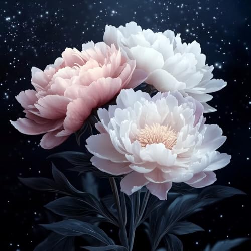 Diamond Painting Erwachsene Landschaft, Diamant Painting Bilder Blume, 5D Diamond Art Eckige Steine, DIY Strass Stickerei Kreuzstich Bastelset für Zimmer Wanddeko, Geschenke für Frauen 80x80 cm V-4 von JIANFREY