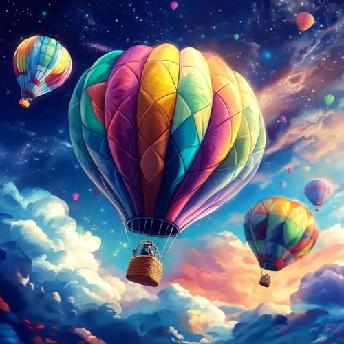 Diamond Painting Erwachsene Landschaft, Diamant Painting Bilder Heißluftballon, 5D Diamond Art Eckige Steine, DIY Strass Stickerei Kreuzstich für Zimmer Wanddeko, Geschenke für Frauen 35x35 cm D-0 Diamond Painting Erwachsene Landschaft, Diamant Painting Bilder Heißluftballon, 5D Diamond Art Eckige Steine, DIY Strass Stickerei Kreuzstich für Zimmer Wanddeko, Geschenke für Frauen 35x35 cm D-0 von JIANFREY
