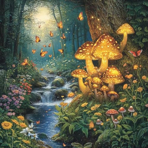 Diamond Painting Erwachsene Landschaft, Diamant Painting Bilder Wald, 5D Diamond Art Eckige Steine, DIY Strass Stickerei Kreuzstich Bastelset für Zimmer Wanddeko, Geschenke für Frauen 30x30 cm E-8 Diamond Painting Erwachsene Landschaft, Diamant Painting Bilder Wald, 5D Diamond Art Eckige Steine, DIY Strass Stickerei Kreuzstich Bastelset für Zimmer Wanddeko, Geschenke für Frauen 30x30 cm E-8 von JIANFREY