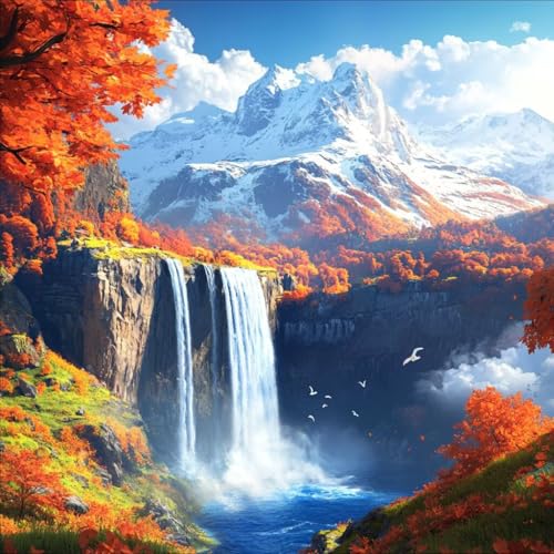 Diamond Painting Erwachsene Landschaft, Diamant Painting Bilder Wasserfall, 5D Diamond Art Eckige Steine, DIY Strass Stickerei Kreuzstich Kunst für Zimmer Wanddeko, Geschenke für Frauen 30x30 cm Z-9 Diamond Painting Erwachsene Landschaft, Diamant Painting Bilder Wasserfall, 5D Diamond Art Eckige Steine, DIY Strass Stickerei Kreuzstich Kunst für Zimmer Wanddeko, Geschenke für Frauen 30x30 cm Z-9 von JIANFREY