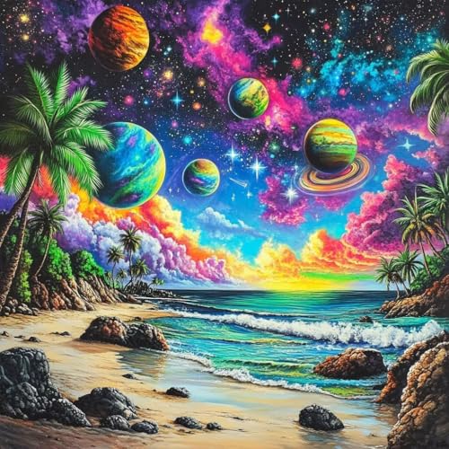 Diamond Painting Erwachsene Planet, Diamant Painting Bilder Meer, 5D Diamond Art Eckige Steine, DIY Strass Stickerei Kreuzstich Kunst Bastelset für Zimmer Wanddeko, Geschenke für Frauen 70x70 cm B-7 Diamond Painting Erwachsene Planet, Diamant Painting Bilder Meer, 5D Diamond Art Eckige Steine, DIY Strass Stickerei Kreuzstich Kunst Bastelset für Zimmer Wanddeko, Geschenke für Frauen 70x70 cm B-7 von JIANFREY