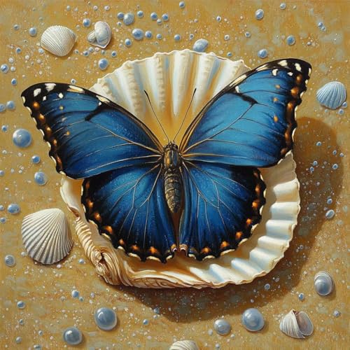 Diamond Painting Erwachsene Schmetterling, Diamant Painting Bilder Strand, 5D Diamond Art Eckige Steine, DIY Strass Stickerei Kreuzstich Kunst für Zimmer Wanddeko, Geschenke für Frauen 30x30 cm R-6 Diamond Painting Erwachsene Schmetterling, Diamant Painting Bilder Strand, 5D Diamond Art Eckige Steine, DIY Strass Stickerei Kreuzstich Kunst für Zimmer Wanddeko, Geschenke für Frauen 30x30 cm R-6 von JIANFREY