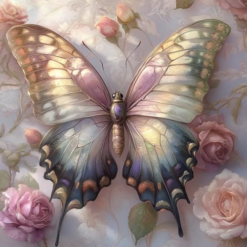 Diamond Painting Erwachsene Schmetterling, Diamant Painting Bilder Tier, 5D Diamond Art Eckige Steine, DIY Strass Stickerei Kreuzstich Kunst für Zimmer Wanddeko, Geschenke für Frauen 70x70 cm K-2 Diamond Painting Erwachsene Schmetterling, Diamant Painting Bilder Tier, 5D Diamond Art Eckige Steine, DIY Strass Stickerei Kreuzstich Kunst für Zimmer Wanddeko, Geschenke für Frauen 70x70 cm K-2 von JIANFREY