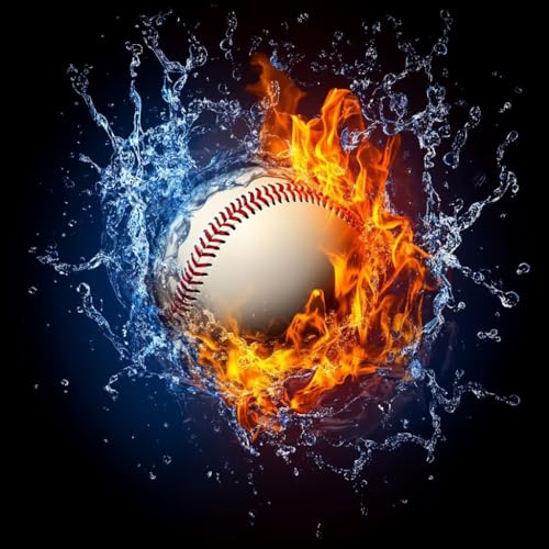 Diamond Painting Erwachsene Wasser und Feuer, Diamant Painting Bilder Baseball, 5D Diamond Art Eckige Steine, DIY Strass Stickerei Kreuzstich für Zimmer Wanddeko, Geschenke für Frauen 80x80 cm C-4 Diamond Painting Erwachsene Wasser und Feuer, Diamant Painting Bilder Baseball, 5D Diamond Art Eckige Steine, DIY Strass Stickerei Kreuzstich für Zimmer Wanddeko, Geschenke für Frauen 80x80 cm C-4 von JIANFREY