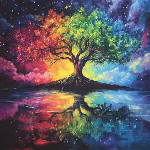 Diamond Painting Farbe Diamant Painting Bilder Erwachsene Baum Crystal Art Set, DIY 5D Runder Vollbohrer Diamanten Malerei Stickerei Kreuzstich Kunst Handwerk, Deko Wohnzimmer Geschenke 70x70 cm L-6 Diamond Painting Farbe Diamant Painting Bilder Erwachsene Baum Crystal Art Set, DIY 5D Runder Vollbohrer Diamanten Malerei Stickerei Kreuzstich Kunst Handwerk, Deko Wohnzimmer Geschenke 70x70 cm L-6 von JIANFREY