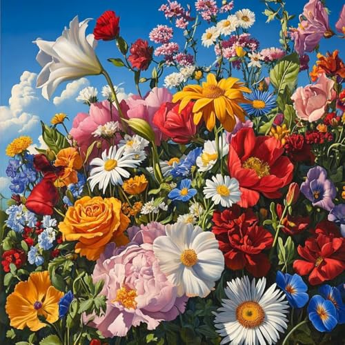 Diamond Painting Farbe Diamant Painting Bilder Erwachsene Blume Crystal Art Set, DIY 5D Runder Vollbohrer Diamanten Malerei Stickerei Kreuzstich Kunst Handwerk, Deko Wohnzimmer Geschenke 70x70 cm H-9 Diamond Painting Farbe Diamant Painting Bilder Erwachsene Blume Crystal Art Set, DIY 5D Runder Vollbohrer Diamanten Malerei Stickerei Kreuzstich Kunst Handwerk, Deko Wohnzimmer Geschenke 70x70 cm H-9 von JIANFREY