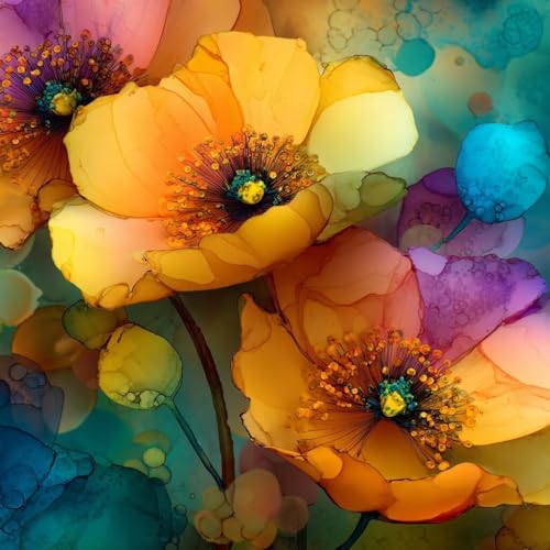 Diamond Painting Farbe Diamant Painting Bilder Erwachsene Blume Crystal Art Set, DIY 5D Runder Vollbohrer Diamanten Malerei Stickerei Kreuzstich Kunst Handwerk, Deko Wohnzimmer Geschenke 80x80 cm O-9 Diamond Painting Farbe Diamant Painting Bilder Erwachsene Blume Crystal Art Set, DIY 5D Runder Vollbohrer Diamanten Malerei Stickerei Kreuzstich Kunst Handwerk, Deko Wohnzimmer Geschenke 80x80 cm O-9 von JIANFREY