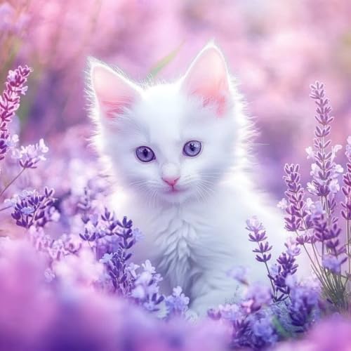 Diamond Painting Katze Diamant Painting Bilder Erwachsene Tier Crystal Art Set, DIY 5D Runder Vollbohrer Diamanten Malerei Stickerei Kreuzstich Kunst Handwerk, Deko Wohnzimmer Geschenke 70x70 cm D-5 Diamond Painting Katze Diamant Painting Bilder Erwachsene Tier Crystal Art Set, DIY 5D Runder Vollbohrer Diamanten Malerei Stickerei Kreuzstich Kunst Handwerk, Deko Wohnzimmer Geschenke 70x70 cm D-5 von JIANFREY