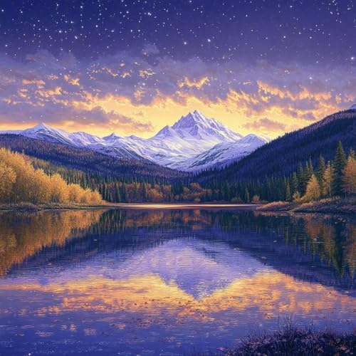 Diamond Painting Landschaft Diamant Painting Bilder Erwachsene Berg Crystal Art Set, DIY 5D Runder Vollbohrer Diamanten Malerei Stickerei Kreuzstich Kunst für Deko Wohnzimmer Geschenke 35x35 cm Q-2 Diamond Painting Landschaft Diamant Painting Bilder Erwachsene Berg Crystal Art Set, DIY 5D Runder Vollbohrer Diamanten Malerei Stickerei Kreuzstich Kunst für Deko Wohnzimmer Geschenke 35x35 cm Q-2 von JIANFREY