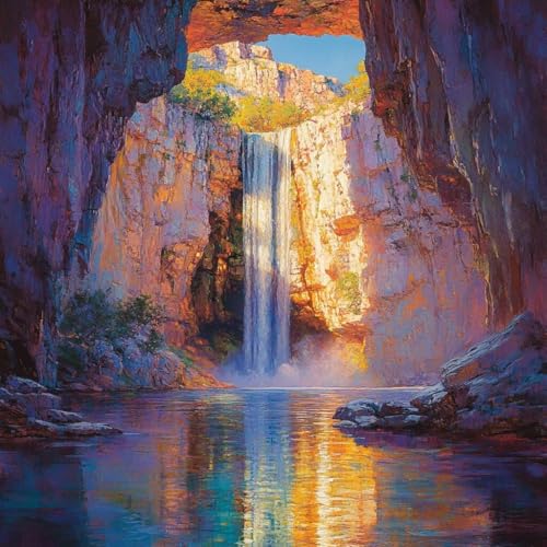 Diamond Painting Landschaft Diamant Painting Bilder Erwachsene Wasserfall Crystal Art Set, DIY 5D Runder Vollbohrer Diamanten Malerei Stickerei Kreuzstich für Deko Wohnzimmer Geschenke 90x90 cm E-3 Diamond Painting Landschaft Diamant Painting Bilder Erwachsene Wasserfall Crystal Art Set, DIY 5D Runder Vollbohrer Diamanten Malerei Stickerei Kreuzstich für Deko Wohnzimmer Geschenke 90x90 cm E-3 von JIANFREY