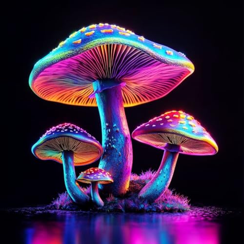 Diamond Painting Pilz Diamant Painting Bilder Erwachsene Anlage Crystal Art Set, DIY 5D Runder Vollbohrer Diamanten Malerei Stickerei Kreuzstich Kunst Handwerk, Deko Wohnzimmer Geschenke 60x60 cm I-3 Diamond Painting Pilz Diamant Painting Bilder Erwachsene Anlage Crystal Art Set, DIY 5D Runder Vollbohrer Diamanten Malerei Stickerei Kreuzstich Kunst Handwerk, Deko Wohnzimmer Geschenke 60x60 cm I-3 von JIANFREY