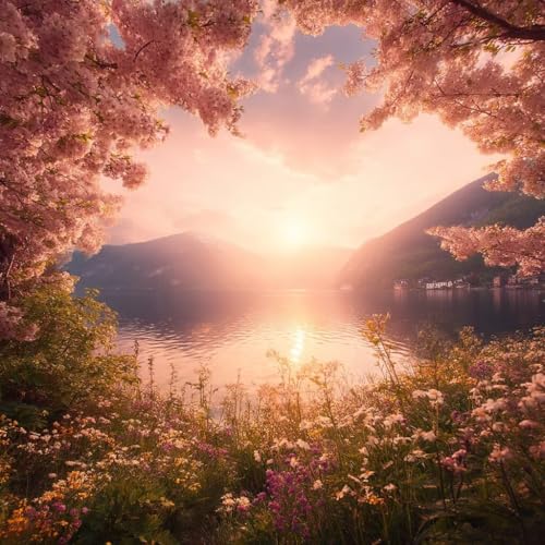 Diamond Painting Sonnenuntergang Diamant Painting Bilder Erwachsene Landschaft Crystal Art Set, DIY 5D Runder Vollbohrer Diamanten Malerei Stickerei Kreuzstich Kunst für Deko Wohnzimmer 70x70 cm K-4 Diamond Painting Sonnenuntergang Diamant Painting Bilder Erwachsene Landschaft Crystal Art Set, DIY 5D Runder Vollbohrer Diamanten Malerei Stickerei Kreuzstich Kunst für Deko Wohnzimmer 70x70 cm K-4 von JIANFREY
