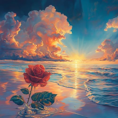 Diamond Painting Sonnenuntergang Diamant Painting Bilder Erwachsene Meer Crystal Art Set, DIY 5D Runder Vollbohrer Diamanten Malerei Stickerei Kreuzstich für Deko Wohnzimmer Geschenke 35x35 cm Z-7 Diamond Painting Sonnenuntergang Diamant Painting Bilder Erwachsene Meer Crystal Art Set, DIY 5D Runder Vollbohrer Diamanten Malerei Stickerei Kreuzstich für Deko Wohnzimmer Geschenke 35x35 cm Z-7 von JIANFREY