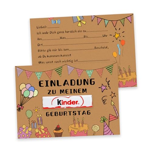 Regenbogen Einladungskarten zum Kindergeburtstag – 15 Stück Malbare Geburtstagseinladungen für Mädchen & Jungen – DIY Ausmalkarten für Geburtstagsparty (Geburtstag) von JIANGWON
