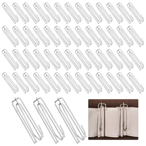 JIANGZHIB 55 Stück Edelstahl Gardinenhaken, 4 Zinken Pinch Gardinenhaken Metall, Gardinen Haken Zum Einhängen für Schiene, Metall Vorhang Haken für Gardinen und Vorhangringe Schienen JIANGZHIB 55 Stück Edelstahl Gardinenhaken, 4 Zinken Pinch Gardinenhaken Metall, Gardinen Haken Zum Einhängen für Schiene, Metall Vorhang Haken für Gardinen und Vorhangringe Schienen von JIANGZHIB