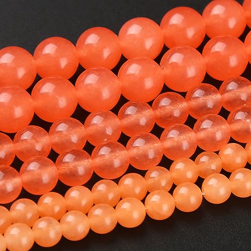 36 Stück Orange Chalcedon Stein Perlen 10mm Natürliche Energie Heilglas Edelstein Perlen für Schmuckherstellung 15 Zoll (Blaues Tigerauge, 12mm) von JIANJING