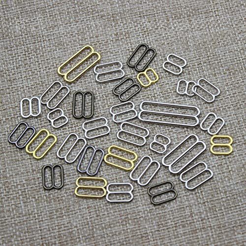 JIANNA Schnallen aus Metall, 100 Stück, BH-Träger, Verstellschnalle, Ringe, Schieber, Haken, unsichtbar, Unterwäsche, Dessous, 15 mm und 20 mm JIANNA Schnallen aus Metall, 100 Stück, BH-Träger, Verstellschnalle, Ringe, Schieber, Haken, unsichtbar, Unterwäsche, Dessous, 15 mm und 20 mm von JIANNA