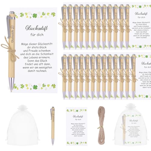 JIANTA 26er Set Glücksstift Kugelschreiber Geschenke für Kollegen, Dankeschön Geschenke, Abschiedsgeschenk, Kleine Geschenke für Kollegen, Arbeitskollegin Geschenk, Danke Erzieherin Geschenk von JIANTA