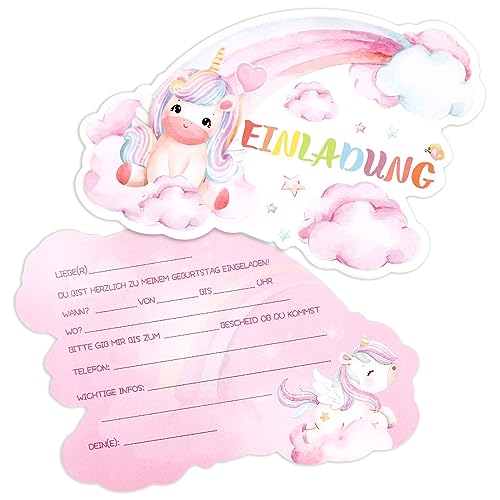 JIANTA 20 Stück Einladungskarten Kindergeburtstag Mädchen Geburtstagseinladungen Einhorn, Party Einladung für Mädchen Jungen für Geburtstag, Mottoparty, Feier und Kinderparty JIANTA 20 Stück Einladungskarten Kindergeburtstag Mädchen Geburtstagseinladungen Einhorn, Party Einladung für Mädchen Jungen für Geburtstag, Mottoparty, Feier und Kinderparty von JIANTA