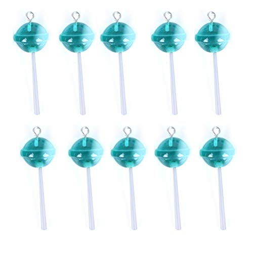 JiAOAO 10 Stück Lollipop-Harz-Charms, bunte Lutscher-Anhänger, Charms, Lutscher-Anhänger, transparente Lutscher-Anhänger, niedliche Harz-Lutscher, DIY-Schmuck, Zubehör. von JIAOAO