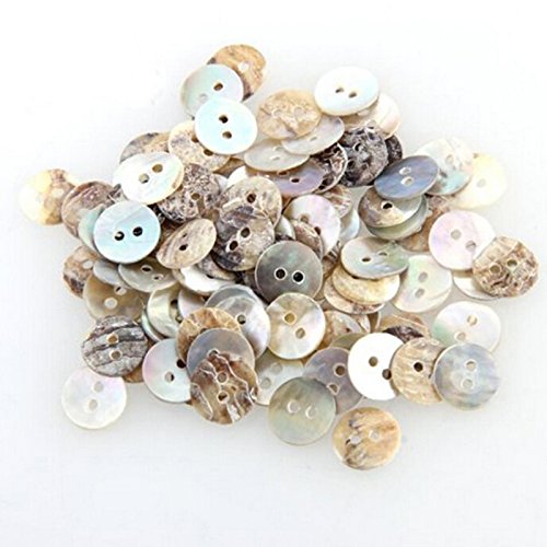 Jiaoao 1000 Stück natürliche Muschelknöpfe aus natürlichem Perlmuttknöpfe, 10 mm, 2 Löcher, zum Nähen, Basteln und für Handarbeiten Jiaoao 1000 Stück natürliche Muschelknöpfe aus natürlichem Perlmuttknöpfe, 10 mm, 2 Löcher, zum Nähen, Basteln und für Handarbeiten von JIAOAO