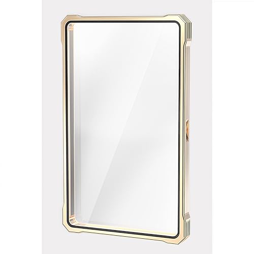 JIAONASHIJIA Metall UV-Schutz-Hülle Platte für 130pt BGS-Graded Cards Schutzhülle – Robustes Aluminiumoxid-Glas, Mehrpunkt-Magnetverschluss, stapelbarer Metallrahmen. Gold von JIAONASHIJIA