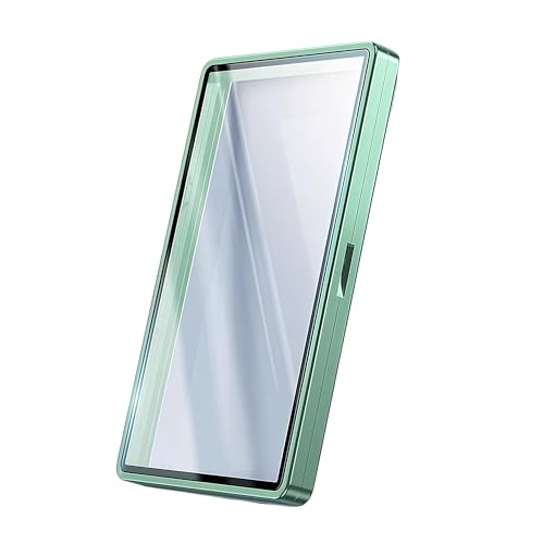 JIAONASHIJIA Metall UV-Schutz-Hülle Platte für 35pt PSA/BGS/CGC-Graded Cards – Robustes Aluminiumoxid-Glas, Mehrpunkt-Magnetverschluss, stapelbarer Metallrahmen. Grün von JIAONASHIJIA