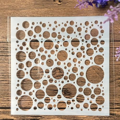 Schablonen zum Malen, 13 cm, Bubble Dot Kreis, Basteln, wiederverwendbare Zeichenschablone zum Malen auf Holz, Stein, Wand, Fliesen, Möbel, Leinwand, Tagebuch Schablonen zum Malen, 13 cm, Bubble Dot Kreis, Basteln, wiederverwendbare Zeichenschablone zum Malen auf Holz, Stein, Wand, Fliesen, Möbel, Leinwand, Tagebuch von JIAPAILAIYUN