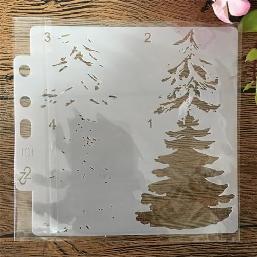 Schablonen zum Malen, 14 x 13 cm, Weihnachtsschnee, Tannenbaum, wiederverwendbare Schablonen zum Malen auf Holz, Schablonen zum Basteln, Zeichenvorlage, DIY-Kunstprojekte Schablonen zum Malen, 14 x 13 cm, Weihnachtsschnee, Tannenbaum, wiederverwendbare Schablonen zum Malen auf Holz, Schablonen zum Basteln, Zeichenvorlage, DIY-Kunstprojekte von JIAPAILAIYUN
