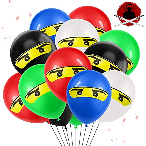 Ninja Luftballons, 50 Stück Ninja Ballons Kindergeburtstag deko Luftballons Geburtstag Dekoration Geburtstagsballons, Geeignet für Kindergarten Familie Indoor Geburtstagsfeier (A) von JIASHA