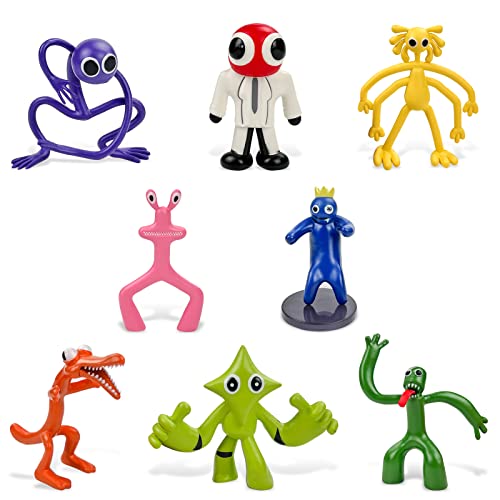 Regenbogen Freunde Figuren Set - 8 Stück PVC Modell, Anime Minifiguren Statue für Kinder Party Kuchen Dekoration von JIASHA