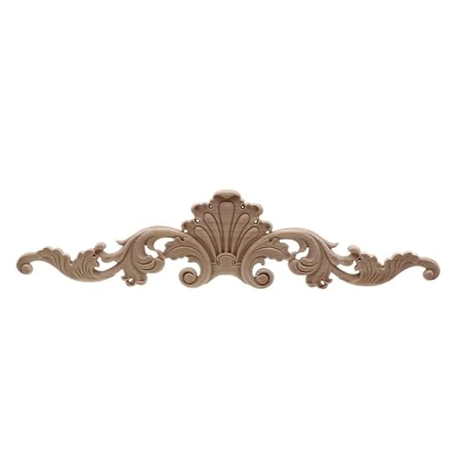 Holzornamente Holz geschnitzt Aufkleber Ecke Rahmen Türen Möbel Holzschnitzerei dekorative Holzfiguren Handwerk lange Applikation Dekoration Holzornamente FüR MöBel(20cmX5cm-01) von JIASHUNHE