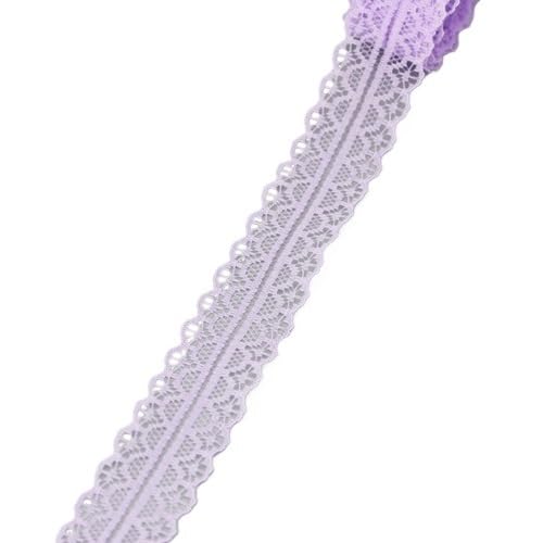 Spitzenband (10 Yards/Rolle) 30 mm Spitzenstoff, Gurtband, Dekoration, schönes Geschenkverpackungsmaterial(Light purple) von JIASHUNHE