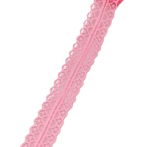 Spitzenband (10 Yards/Rolle) 30 mm Spitzenstoff, Gurtband, Dekoration, schönes Geschenkverpackungsmaterial(Watermelon Red) von JIASHUNHE