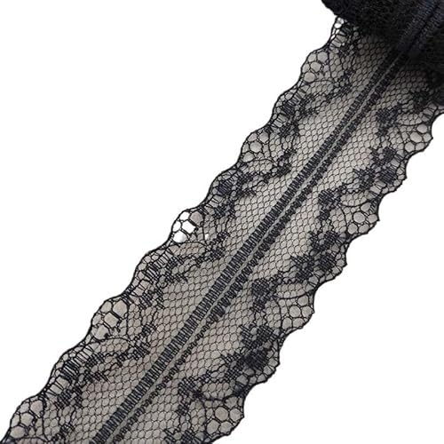Spitzenband 10 Yards/Lot Schwarzes Spitzenband Band Spitzenbesatz DIY bestickte Spitze for Nähen Dekoration Spitzenstoff(N11) von JIASHUNHE