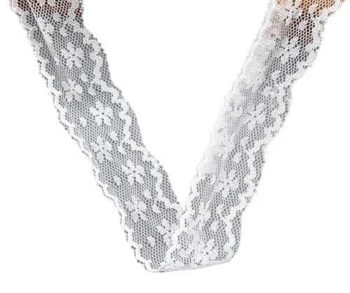 Spitzenband 10 Yards 38 Arten Farbe Weiß Spitzenband Gewebtes Band Spitze Hochzeitsstoff DIY Kleidung/Geschenkverpackung(3-Width 3.8CM) von JIASHUNHE