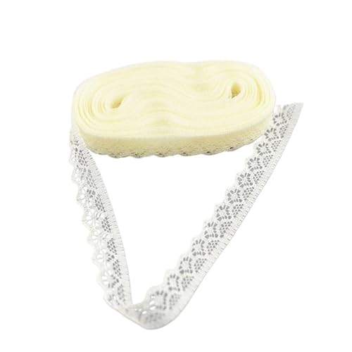 Spitzenband 10 Yards Spitzenband, Breite 14 mm, Spitzenstoff, DIY-Hochzeitsdekoration, Accessoires, Damenbekleidung, Blumenaccessoires usw(Off White) von JIASHUNHE