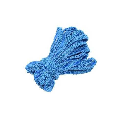 Spitzenband 10 mt/los Spitzenbesatzband Gold Silber Geflochtene Spitze DIY Handwerk Nähzubehör Hochzeit Dekor Stoff Kurve(Blue) von JIASHUNHE