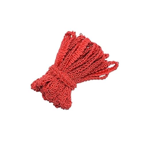 Spitzenband 10 mt/los Spitzenbesatzband Gold Silber Geflochtene Spitze DIY Handwerk Nähzubehör Hochzeit Dekor Stoff Kurve(Red) von JIASHUNHE