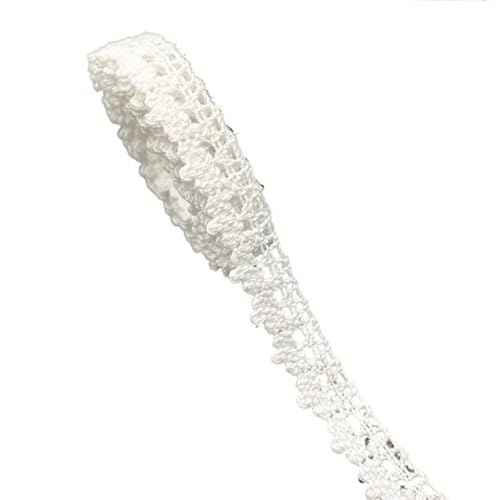 Spitzenband 10mm-50mm 2 Yards weißes Baumwoll-Spitzenband for Bekleidung, Nähen, Stoffbesatz, gehäkeltes, handgefertigte Accessoires(09) von JIASHUNHE