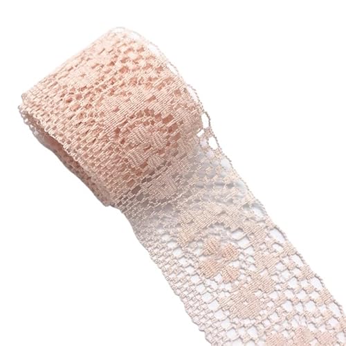 Spitzenband 10yards/Lot 35mm Spitze Band Kunsthandwerk Gestickte Net Stoff Trim for Nähen Rock zubehör(Mauve) von JIASHUNHE