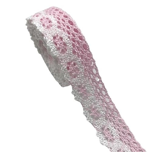 Spitzenband 2yards 1" 25mm Baumwoll-Spitzenbesatz for handgefertigte Patchwork-Baumwoll-Spitzenbänder for Nähen von Stoff DIY-Handwerk Bekleidungsmaterial(Pink) von JIASHUNHE