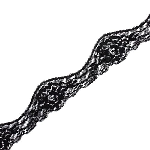 Spitzenband 5 Yards/Lot Elastische Spitze Band Embroidred Baumwolle Elastizität Garnituren Kleidung Unterwäsche Nähen Tüll for Handwerk(10) von JIASHUNHE