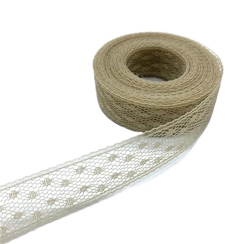 Spitzenband 5 Yards 15 mm Spitzenband, bilaterales Kunsthandwerk, bestickter Netz-Spitzenbesatz for Nähen von Stoffband, Rock-Zubehör(10) von JIASHUNHE