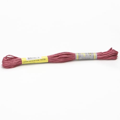 Stickgarn 12 Stränge, 8 Meter, Sticktwist aus merzerisierter Baumwolle, Kreuzstichgarn, 22 Farben erhältlich(3726) von JIASHUNHE