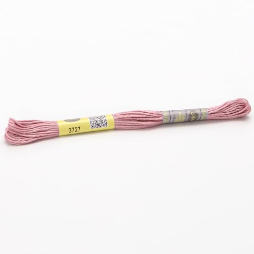 Stickgarn 12 Stränge, 8 Meter, Sticktwist aus merzerisierter Baumwolle, Kreuzstichgarn, 22 Farben erhältlich(3727) von JIASHUNHE